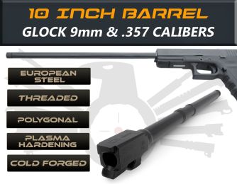 Glock 22/31 9mm caliber -10" Threaded Barrel